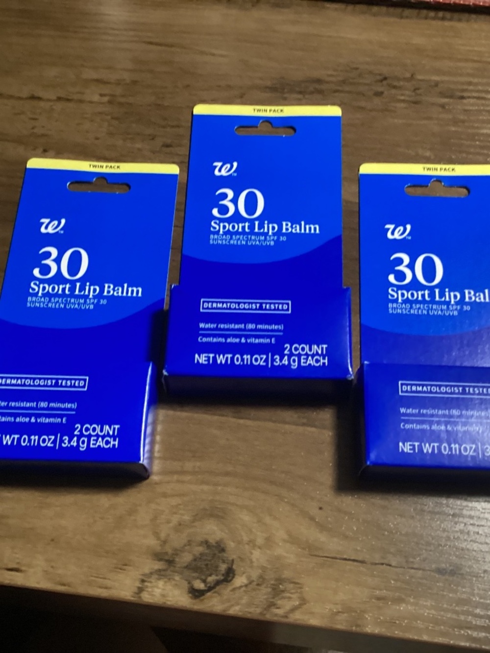 Walgreens Sport Lip Balm SPF 30 Twin Pack Bundle 3 pack